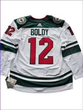 Adidas NHL MN Wild Matt BOLDY #12 Authentic Away Hockey Jersey L NWT $300